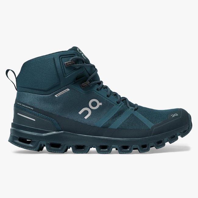 ON Cloudrock Waterproof Mens - Men's Hiking Boots NZ-09348 Navy/Midnight